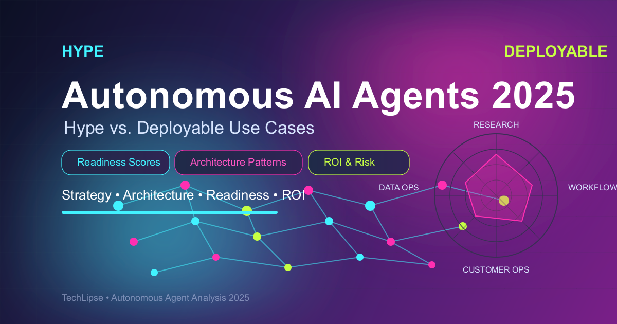 Autonomous AI Agents in 2025: Hype vs. Deployable Use Cases (Strategy, Architecture & ROI)